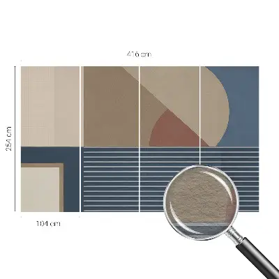 Plaunamas flizelininis fototapetas su harmonine geometrijos kompozicija