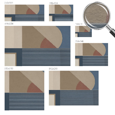 Plaunamas flizelininis fototapetas su harmonine geometrijos kompozicija