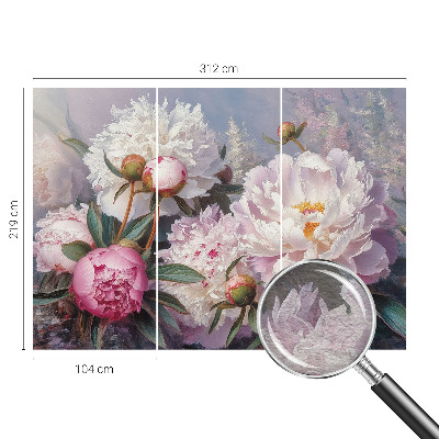 Modernus fototapetas su peonijų puokšte