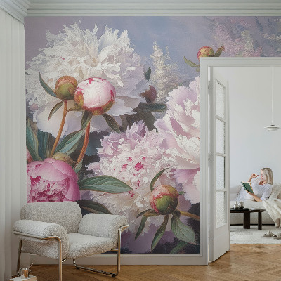 Modernus fototapetas su peonijų puokšte