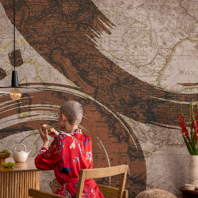 Dekoratyvinis fototapetas Meninis žemėlapis