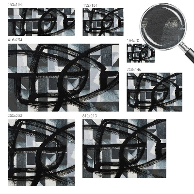 Fototapetas ant sienos su ekspresyvios geometrijos motyvu