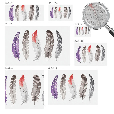 Tapetas Mønstrede fjer