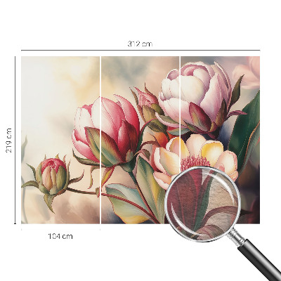 Sienų danga fototapetas En buket bloster