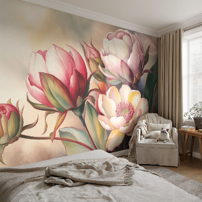 Sienų danga fototapetas En buket bloster