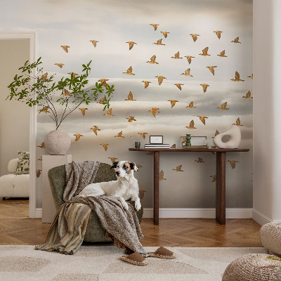 Tapetas Fugle i flugt