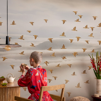 Tapetas Fugle i flugt