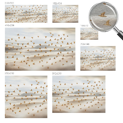 Tapetas Fugle i flugt