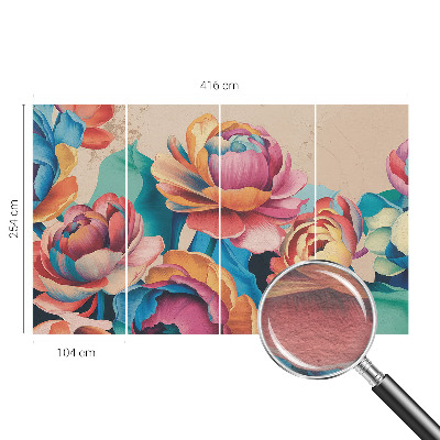 Sienų danga fototapetas su dizainu „Blomsterharmoni“