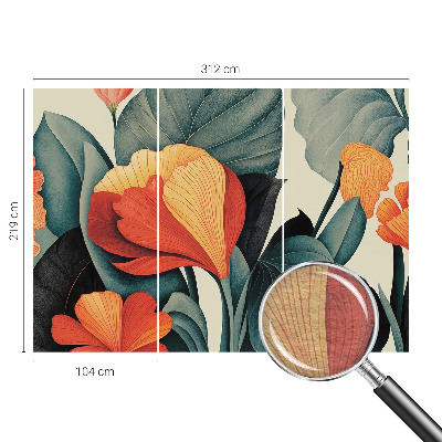 Sienų danga fototapetas Spalvingas žiedas