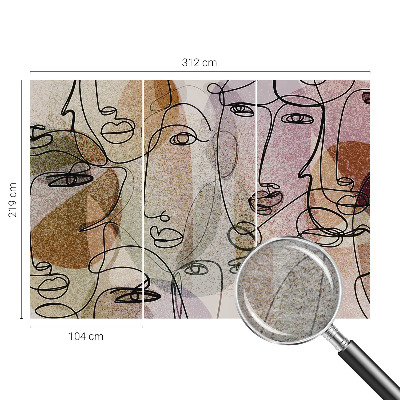 Plaunamas flizelininis fototapetas Linijinis flanšas