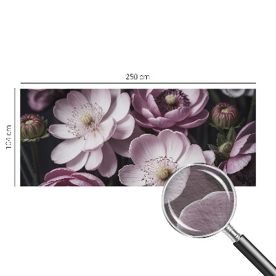 Fototapetas svetainei su gėlių motyvu elegantiškame dizaine