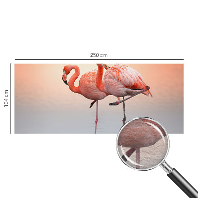 Plaunamas flizelininis fototapetas su subtiliu flamingo motyvu