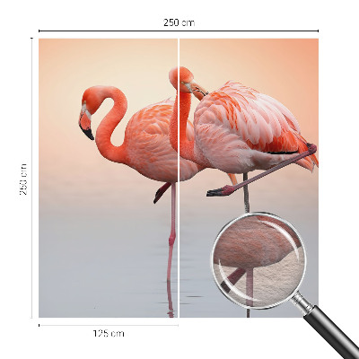 Plaunamas flizelininis fototapetas su subtiliu flamingo motyvu