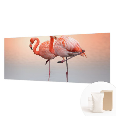 Plaunamas flizelininis fototapetas su subtiliu flamingo motyvu