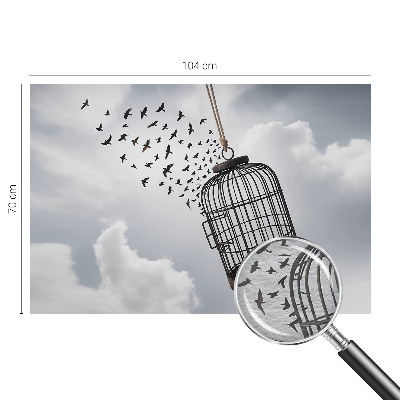 Plaunamas flizelininis fototapetas Flyvende fugle