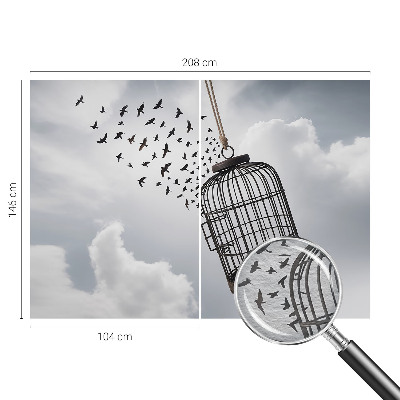 Plaunamas flizelininis fototapetas Flyvende fugle