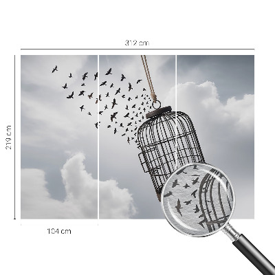 Plaunamas flizelininis fototapetas Flyvende fugle