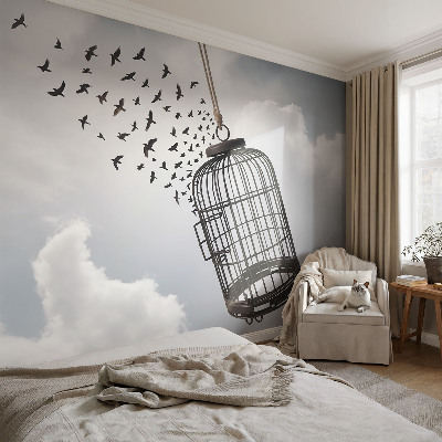 Plaunamas flizelininis fototapetas Flyvende fugle