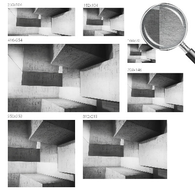 Fototapetas pagal matmenis su geometriniu skulptoriaus motyvu