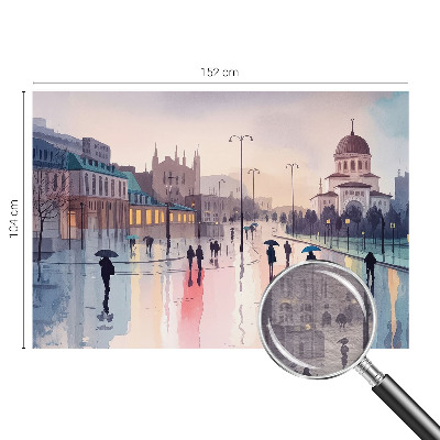 Dekoratyvinis fototapetas En regnfuld gåtur