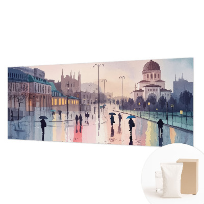 Dekoratyvinis fototapetas En regnfuld gåtur