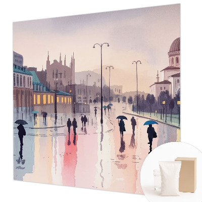 Dekoratyvinis fototapetas En regnfuld gåtur