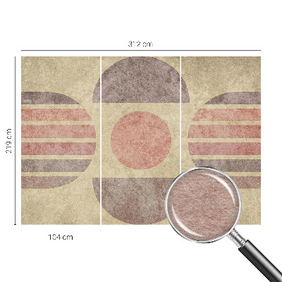 Sienų danga fototapetas su geometriniu raštu
