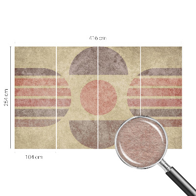 Sienų danga fototapetas su geometriniu raštu