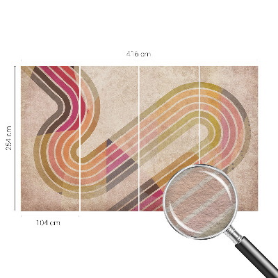 Flizelininis fototapetas su geometrinių linijų raštu