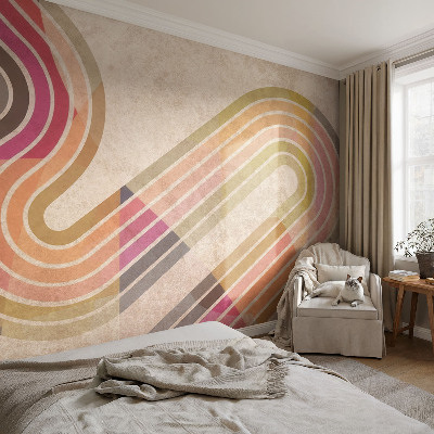 Flizelininis fototapetas su geometrinių linijų raštu
