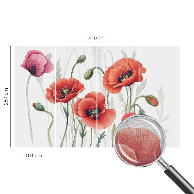 Fototapetas ant sienos Røde valmuer