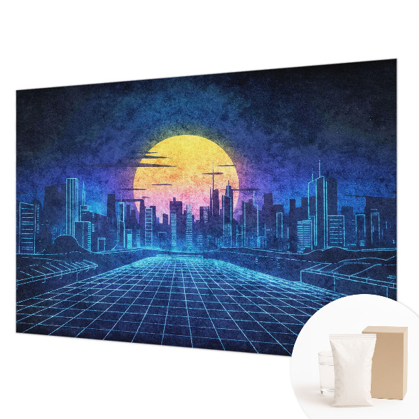 Sienų danga fototapetas Futuristinis peizažas