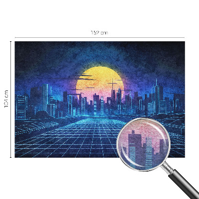 Sienų danga fototapetas su futuristiniu peizažu