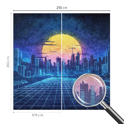 Sienų danga fototapetas Futuristinis peizažas