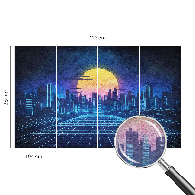 Sienų danga fototapetas Futuristinis peizažas