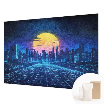 Sienų danga fototapetas Futuristinis peizažas