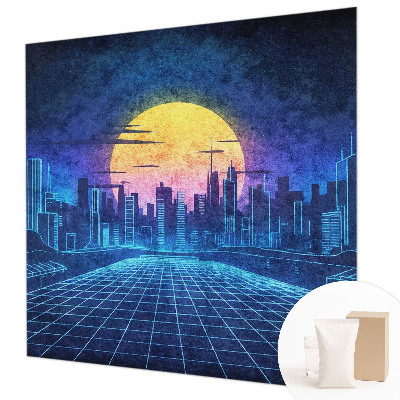 Sienų danga fototapetas Futuristinis peizažas