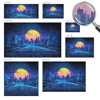 Sienų danga fototapetas Futuristinis peizažas