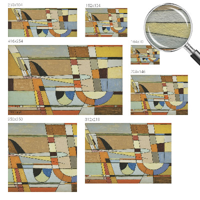 Fototapetas flizelino pagrindu su geometrinių harmonikų raštu