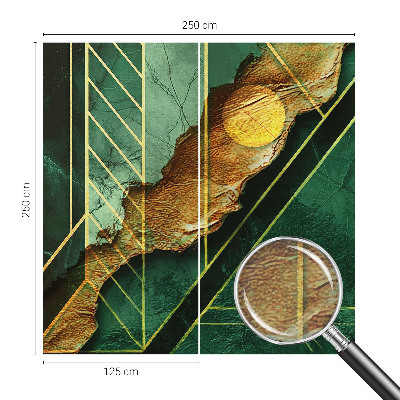 Modernus fototapetas su geometriniu raštu, išplėstas dizainas