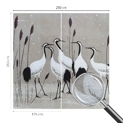 Aukštos kokybės fototapetas su stilingu „En flok traner“ motyvu