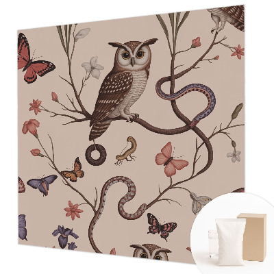 Fototapetas ant sienos su natūraliu ąžuolo raštu