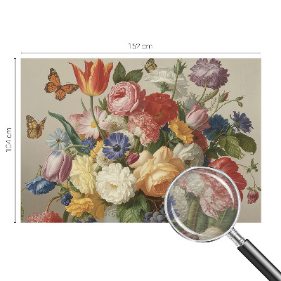 Dekoratyvinis fototapetas Bloomster og sommerfugle