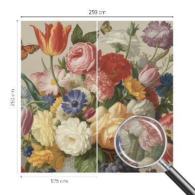 Dekoratyvinis fototapetas Bloomster og sommerfugle