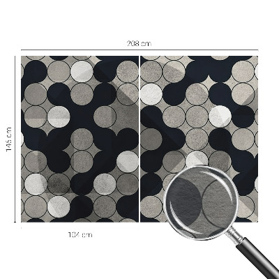 Fototapetas ant sienos su geometriniais apskritimais