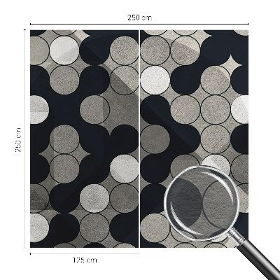 Fototapetas ant sienos su geometriniais apskritimais