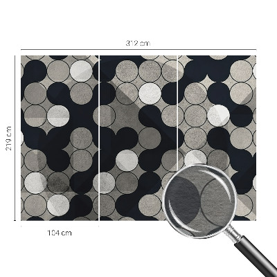 Fototapetas ant sienos su geometriniais apskritimais