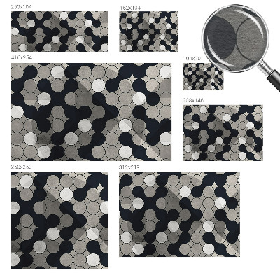 Fototapetas ant sienos su geometriniais apskritimais
