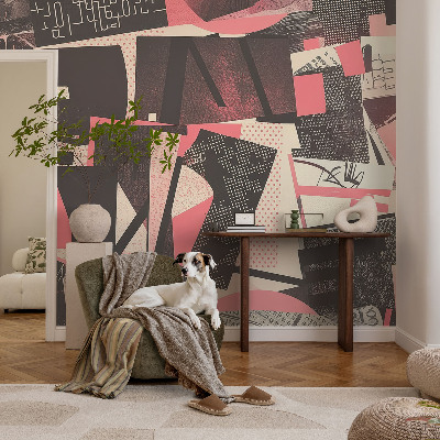 Flizelininis fototapetas su geometriniu koliažu
